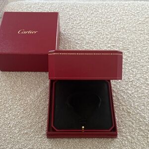 Cartier Red Jewelry Box with Black Interior